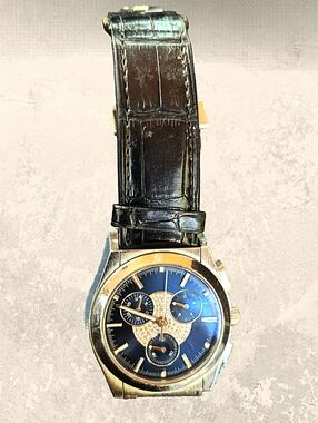 Gucci Diamond Pantheon Chronograph Watch, Navy